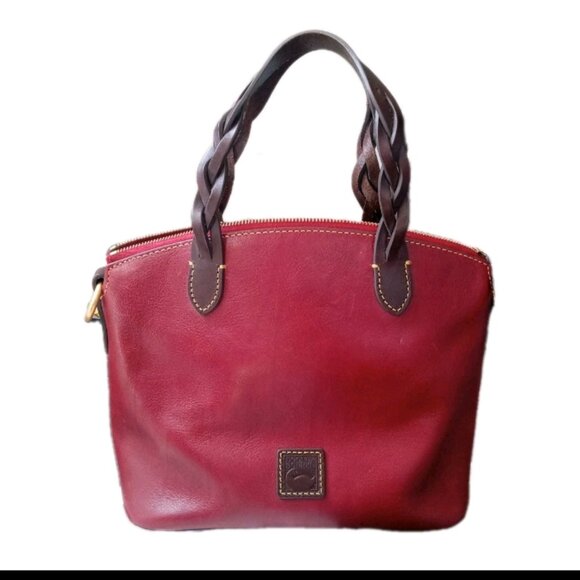 Dooney & Bourke Handbags - Dooney & Bourke Heidi Satchel Florentine Leather Red Women's Handbag Purse Girl